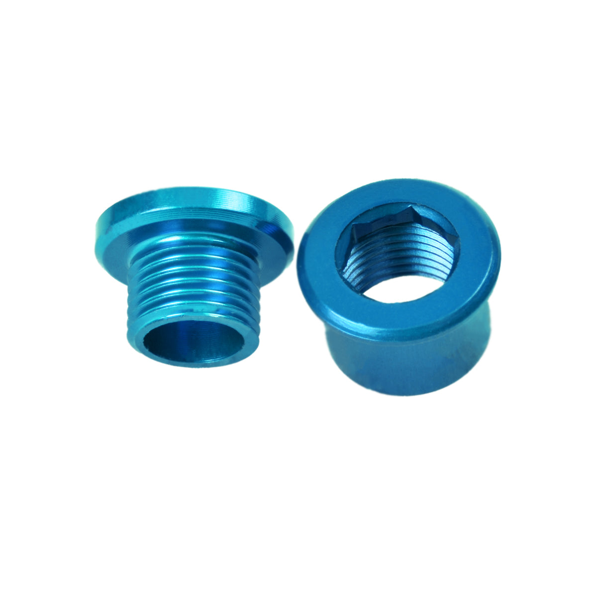 M8x6mm Chainring Bolt and Nut Set, 4 Pack Teal - Wheels Mfg