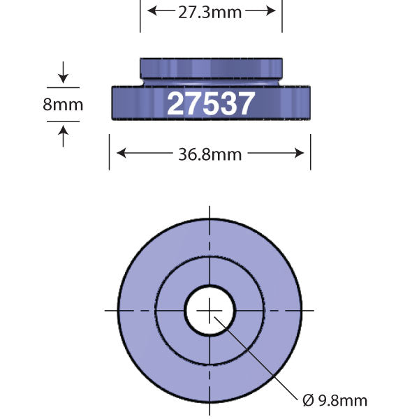 SRAM Predictive Steering Bearing Open Bore Adapter Dimenions-35391684018344 main