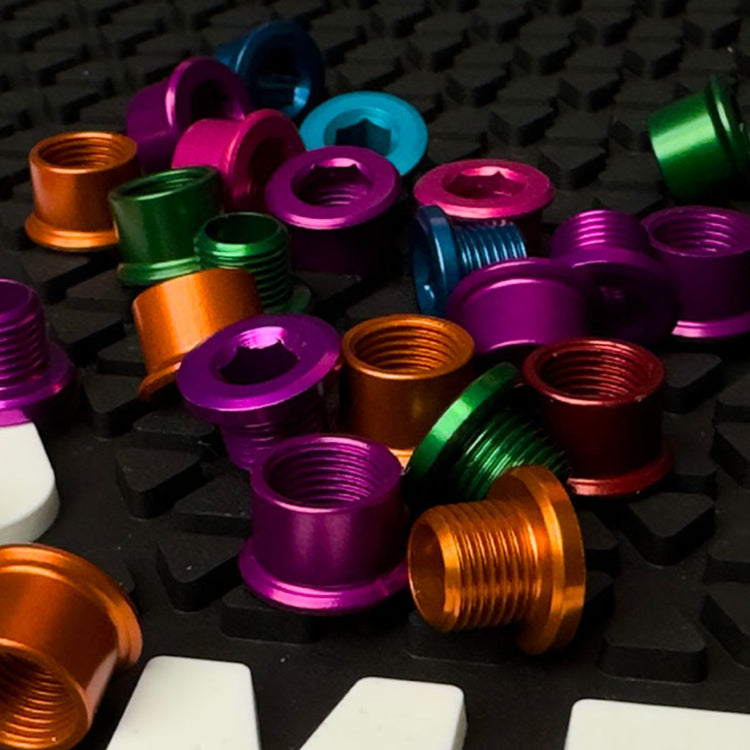 M8x6mm Chainring Bolt and Nut Set, 5 Pack - Green-35391836356776 main