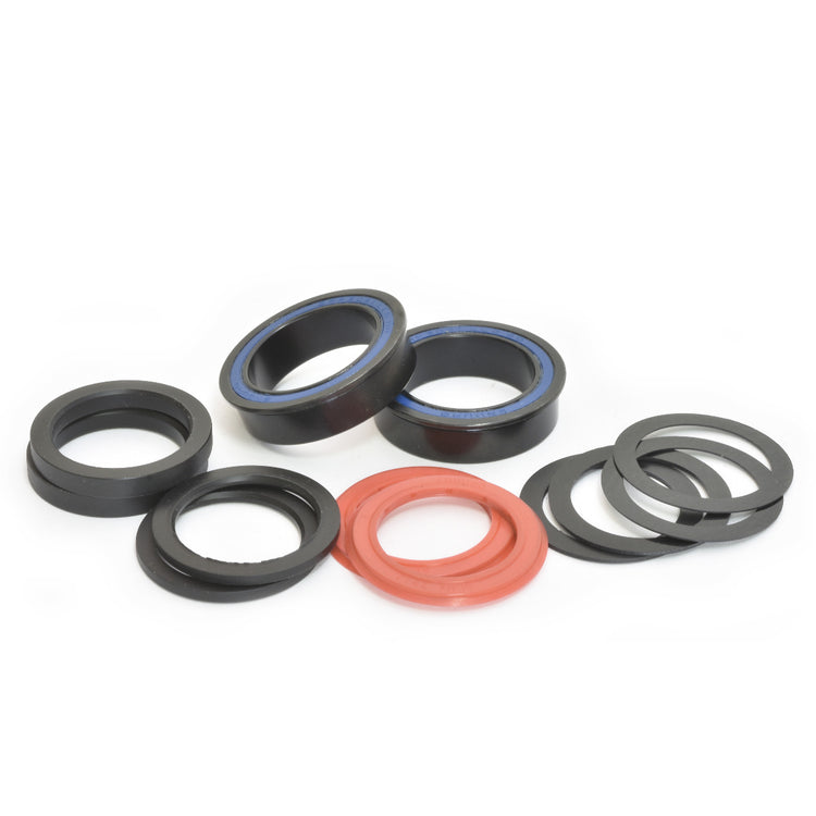 BB86 to 29MM (DUB Compatible) Kit for PressFit 86/92 Bottom Bracket with Flanged, Dual Row Black Oxide Sealed Bearings-45053799301288 