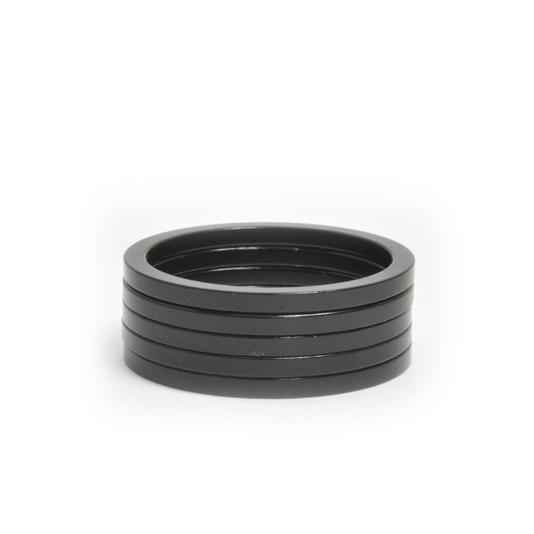 HD0012 1-1/8" x 2.5mm Black Aluminum Headset Spacers, Bag of 5 Detail 2-35391767806120 main