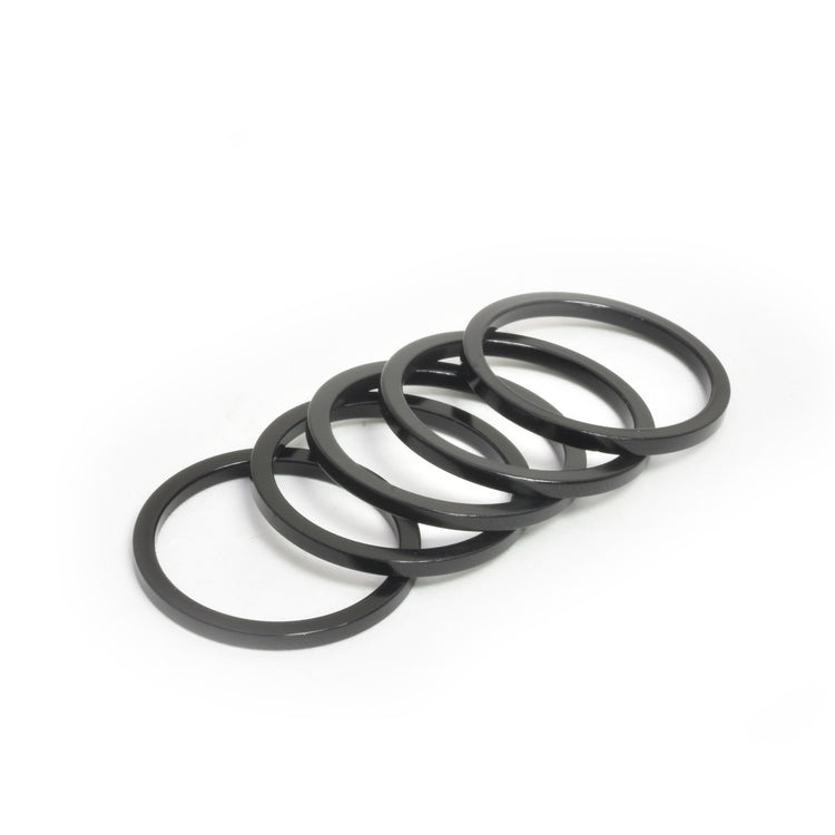 1-1/8" x 2.5mm Black Aluminum Headset Spacers, Bag of 5-45053560783016 