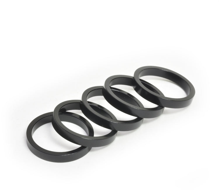 1-1/8" x 5mm Black Aluminum Headset Spacers, Bag of 5-45053562060968 