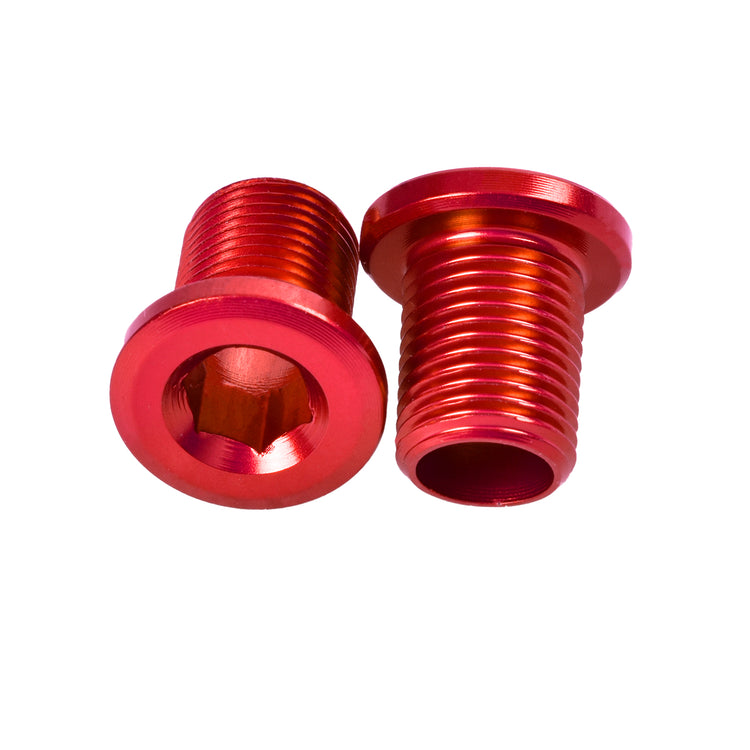 M8x10mm Chainring Bolt Set, 4 Pack - Red-45053915463848 