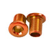 M8x10mm Chainring Bolt Set, 4 Pack - Orange