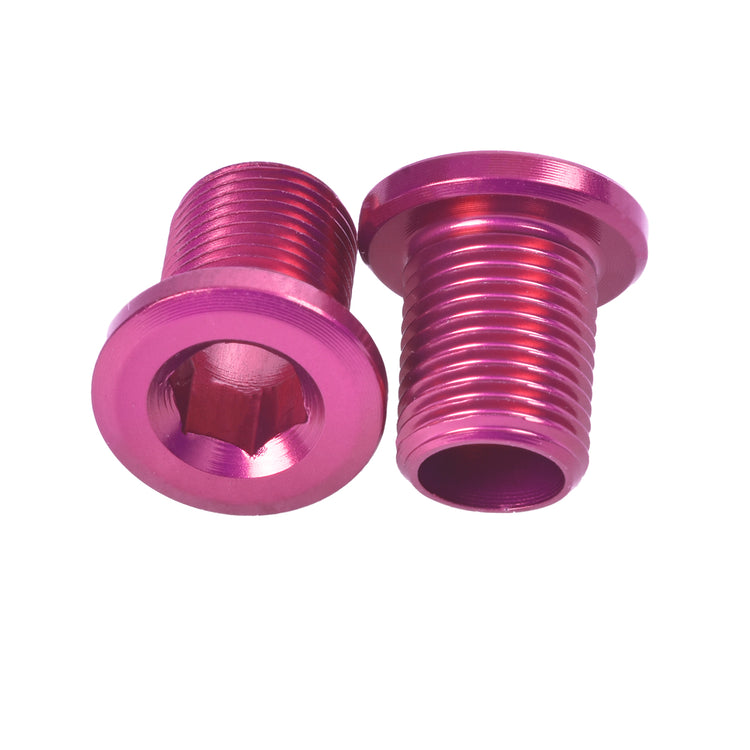 Pink Chainring M8x10mm Chainring Bolt Set, 4 Pack Pink - Wheels Mfg