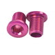 M8x10mm Chainring Bolt Set, 4 Pack - Pink