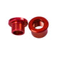 M8x6mm Chainring Bolt and Nut Set, 5 Pack - Red