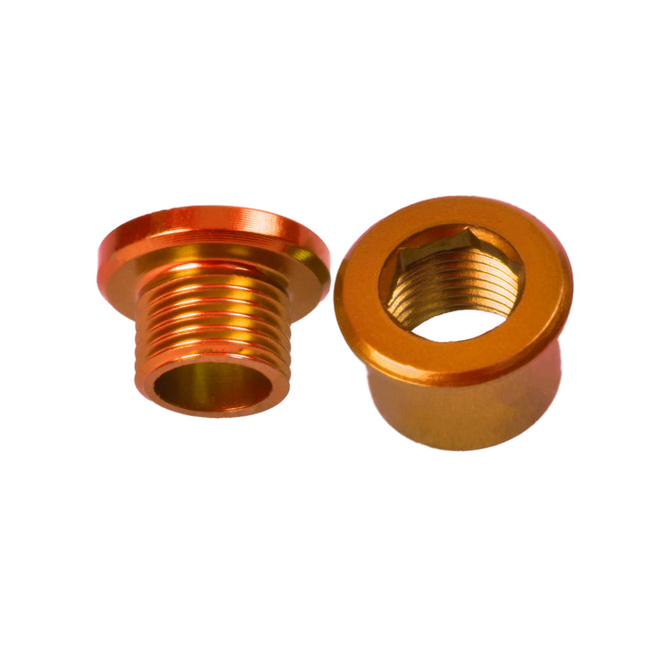 M8x6mm Chainring Bolt and Nut Set, 4 Pack - Orange-45053914153128 