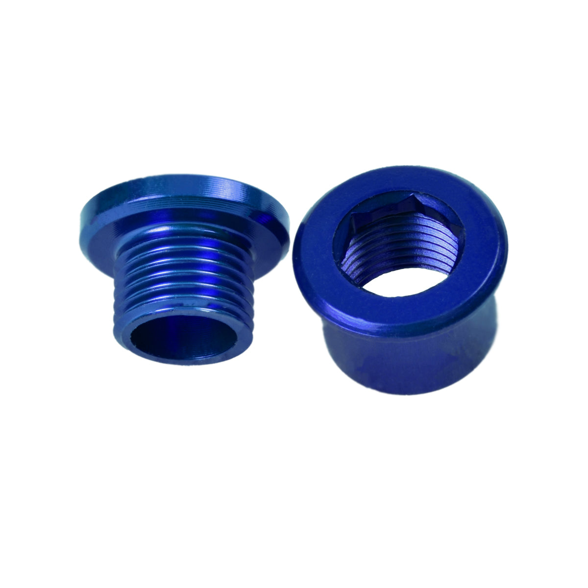 M8x6mm Chainring Bolt and Nut Set, 5 Pack Blue - Wheels Mfg