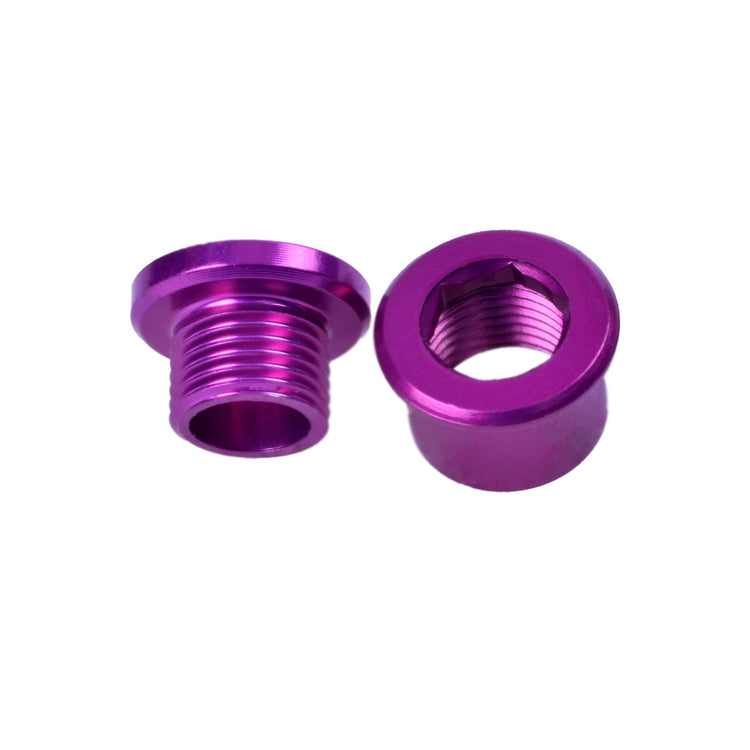 M8x6mm Chainring Bolt and Nut Set, 5 Pack - Purple-45053911204008 