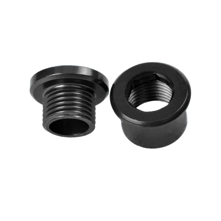 M8x6mm Chainring Bolt and Nut Set, 5 Pack - Black-45053908746408 
