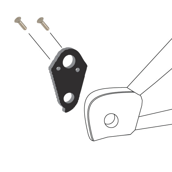 Hanger #181 attaches to the frame's rear dropout from the inside using two M4x12 screws.-35391644532904 main
