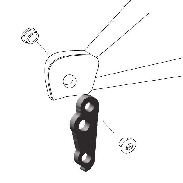 Hanger #256 attaches to the frame's rear dropout from the outside, or derailleur side using one M8 chainbolt.-35391680020648 main