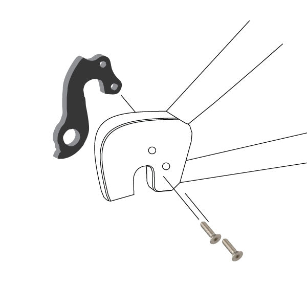 Hanger #58 attaches to the frame's rear dropout from the inside or hub side using two M4x8 screws-35391530467496 main