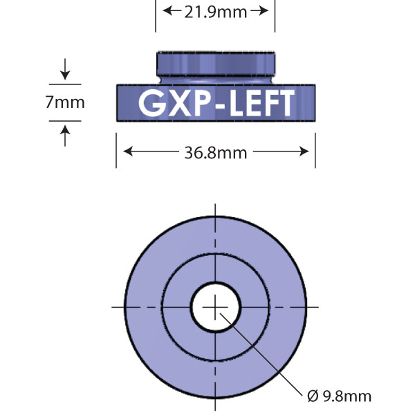 GXP-LEFT Open Bore Adapter Dimensions-35391667994792 main