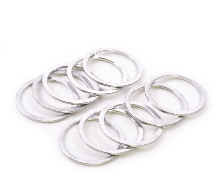 1-1/8" x 1.5mm Silver Aluminum Headset Spacers, Bag of 10-45053565075624 