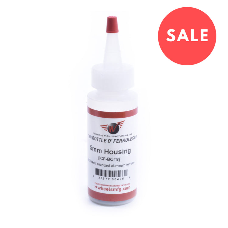 5mm Aluminium Black Cable Housing Ferrule, 50pcs-45053804806312 