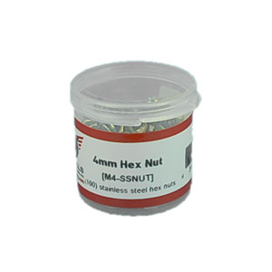 M4 Hex Nut, Stainless Steel, 100pcs-45053587587240 
