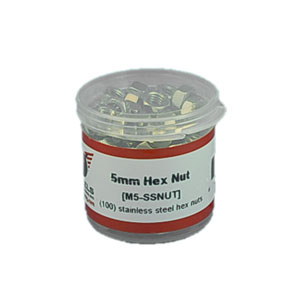 M5 Hex Nut, Stainless Steel, 100pcs-45053588078760 