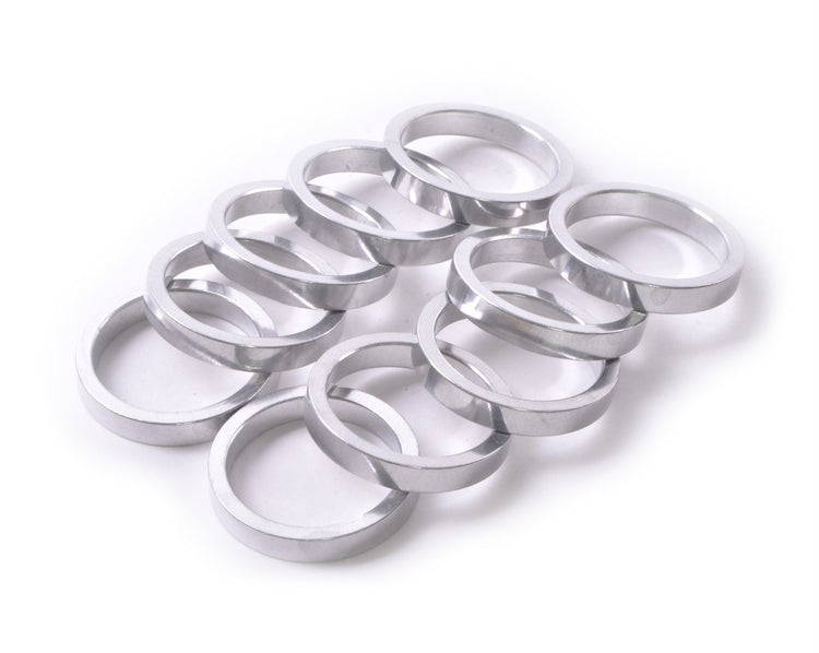 1" x 5mm Silver Aluminum Headset Spacers, Bag of 10-45053568516264 