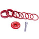 Essential Aluminum Headset Spacer Kit - Red
