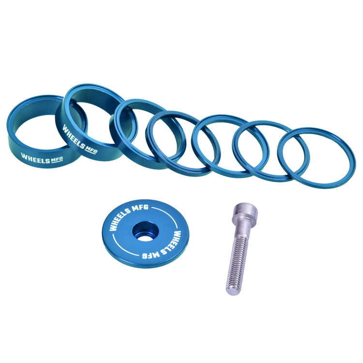 Essential Aluminum Headset Spacer Kit - Teal-45053884956840 