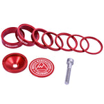 Pro Aluminum Headset Spacer Kit - Red
