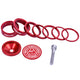 Pro Aluminum Headset Spacer Kit - Red