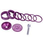Pro Aluminum Headset Spacer Kit - Purple