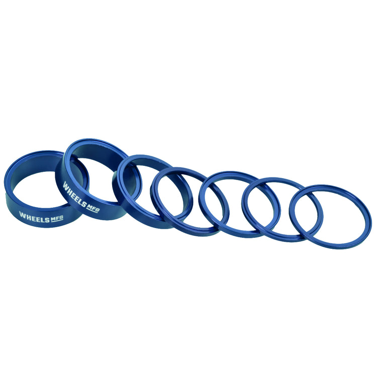 StackRight Aluminum Headset Spacer Pack - Blue-45053889020072 