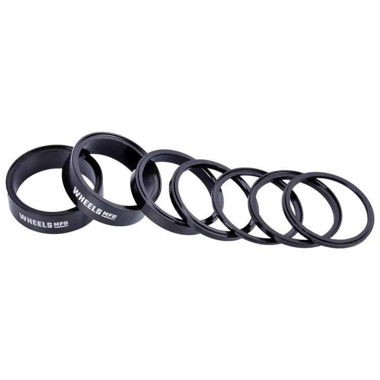 StackRight Aluminum Headset Spacer Pack - Black-45053887905960 