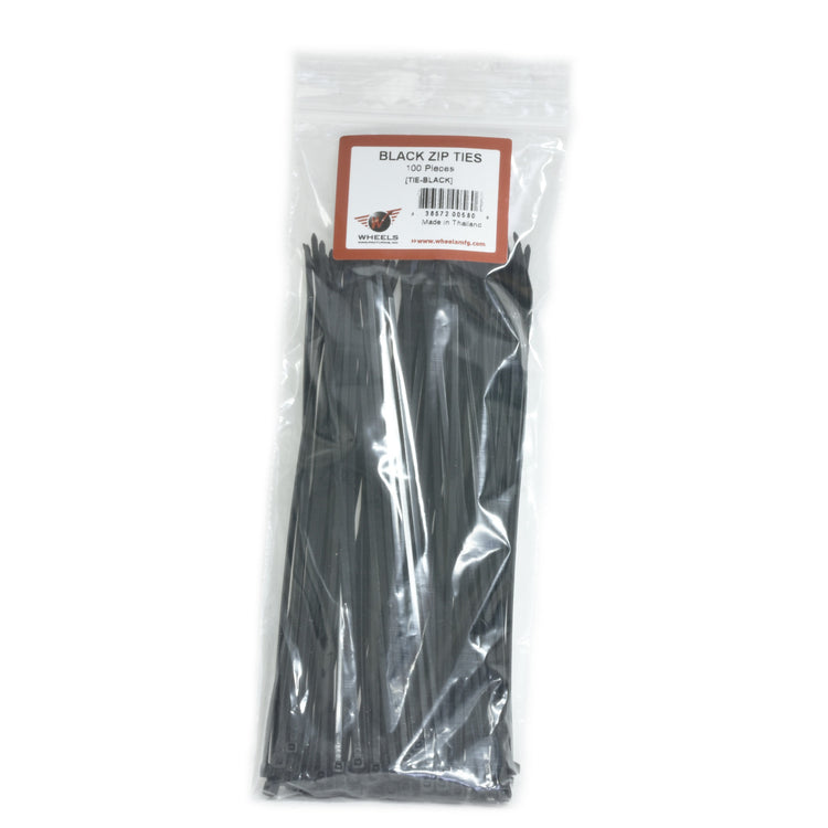 Light Duty Black Zip Ties, Bag of 100-45053549576360 