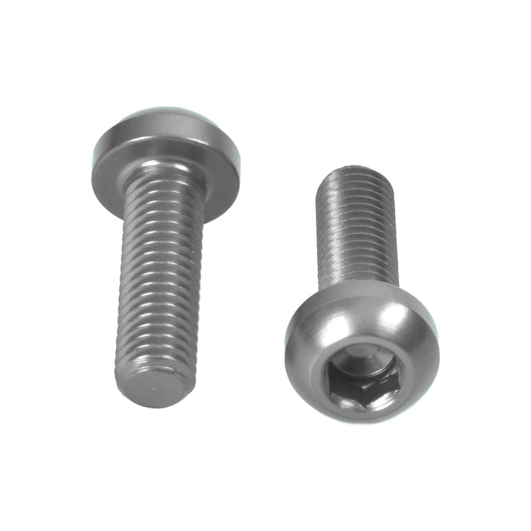 M5x0.8x16mm Water Bottle Cage Bolts - Silver - 10 Pack-45053890887848 
