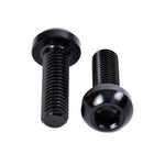 M5x0.8x16mm Water Bottle Cage Bolts - Black - 10 Pack